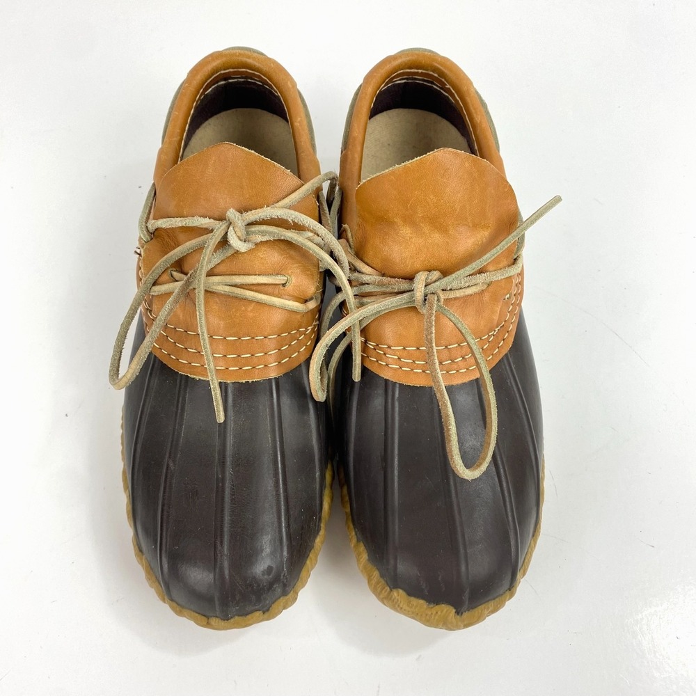 LL Bean Maine Hunting Shoe Womens 6 Brown Flats Waterproof Loafers Slip On Excl. - Picture 4 of 7